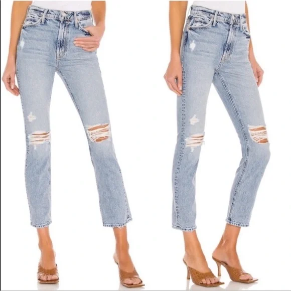 Mother Superior The Dazzler Ankle Lost It Blue Distressed Size 23 NWT - Picture 8 of 13